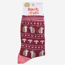 Load image into Gallery viewer, Hedgehog & Mushroom Bamboo Socks - Womens
