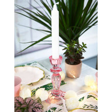Load image into Gallery viewer, Pink Glass Candle Holder