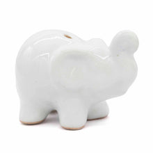 Load image into Gallery viewer, Elephant Ceramic Incense Holder White
