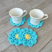 Load image into Gallery viewer, Flower Crochet Coasters