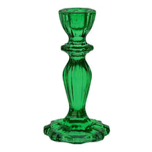 Load image into Gallery viewer, Dark Green Glass Candle Holder