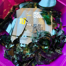 Load image into Gallery viewer, Green & Gold Studs - Recycled Glass