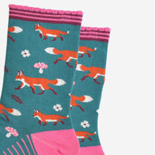 Load image into Gallery viewer, Fox Woodland Bamboo Socks - Womens