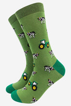 Load image into Gallery viewer, Tractor & Cow Bamboo Socks - Mens