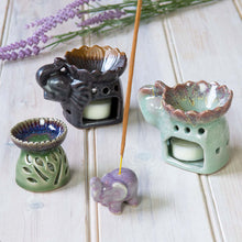 Load image into Gallery viewer, Elephant Ceramic Incense Holder Purple