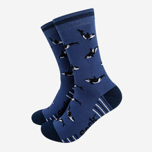 Load image into Gallery viewer, Orca Whale Bamboo Socks - Mens