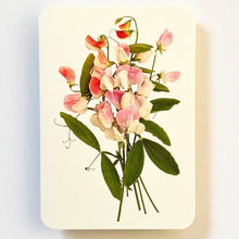 Load image into Gallery viewer, Pink Sweet Peas Greeting Card