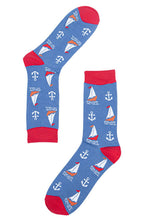 Load image into Gallery viewer, Sailing Boats Bamboo Socks - Mens