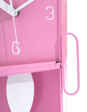 Load image into Gallery viewer, Pink Metal Sardine Tin Pendulum Wall Clock