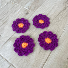 Load image into Gallery viewer, Flower Crochet Coasters