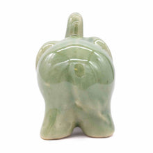 Load image into Gallery viewer, Elephant Ceramic Incense Holder Green