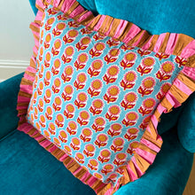 Load image into Gallery viewer, Floral Frill Cushion