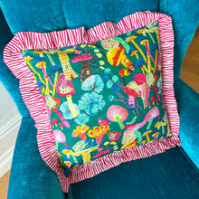 Load image into Gallery viewer, Green Mushroom Frill Cushion