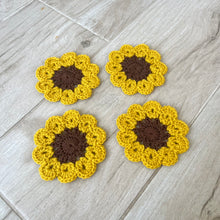 Load image into Gallery viewer, Flower Crochet Coasters