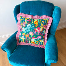 Load image into Gallery viewer, Green Mushroom Frill Cushion