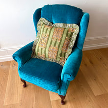 Load image into Gallery viewer, Khaki Green Tiger Stripe Frill Cushion