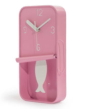 Load image into Gallery viewer, Pink Metal Sardine Tin Pendulum Wall Clock