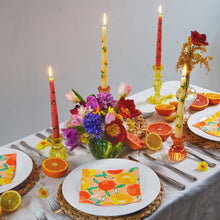 Load image into Gallery viewer, Yellow Glass Candle Holder