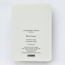 Load image into Gallery viewer, Lavender Cream Blancmange Greeting Card