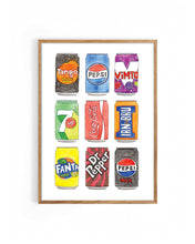 Load image into Gallery viewer, Drinks Cans Print