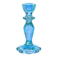 Load image into Gallery viewer, Blue Glass Candle Holder