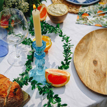 Load image into Gallery viewer, Blue Glass Candle Holder