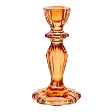 Load image into Gallery viewer, Orange Glass Candle Holder