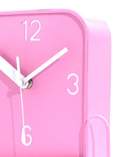 Load image into Gallery viewer, Pink Metal Sardine Tin Pendulum Wall Clock