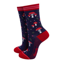 Load image into Gallery viewer, Mushroom Toadstool Bamboo Socks - Womens