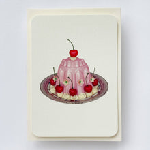 Load image into Gallery viewer, Rose Petal Cream Blancmange Greeting Card
