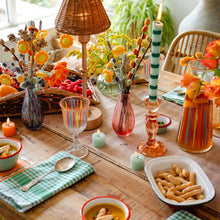 Load image into Gallery viewer, Orange Glass Candle Holder
