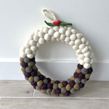 Load image into Gallery viewer, Christmas Pudding Felt Wreath
