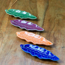 Load image into Gallery viewer, Leaf Incense Holder Orange
