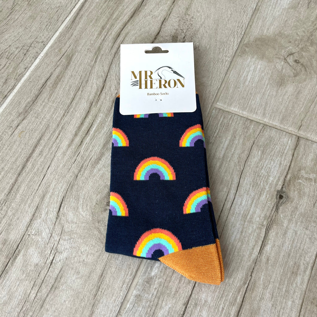 Rainbow Bamboo Socks Mens