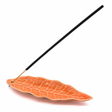Load image into Gallery viewer, Leaf Incense Holder Orange
