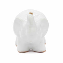 Load image into Gallery viewer, Elephant Ceramic Incense Holder White
