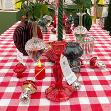 Load image into Gallery viewer, Red Glass Candle Holder
