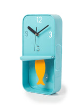 Load image into Gallery viewer, Blue Metal Sardine Tin Pendulum Wall Clock
