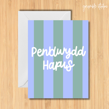 Load image into Gallery viewer, Penblwydd Hapus Welsh Card
