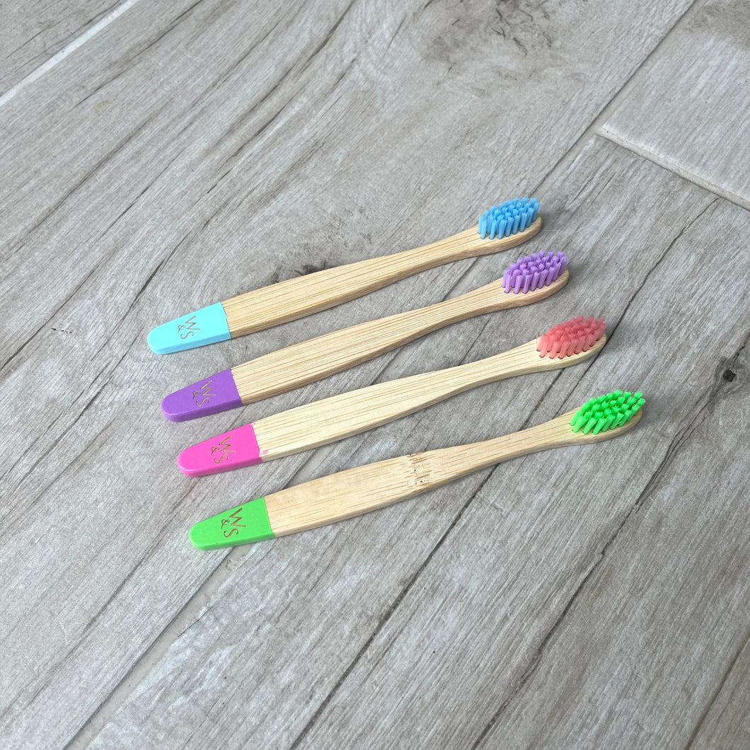 Childrens Bamboo Toothbrush 4 Pack