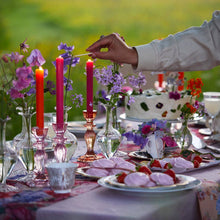 Load image into Gallery viewer, Pink Glass Candle Holder
