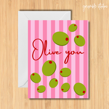 Load image into Gallery viewer, Olive You Card
