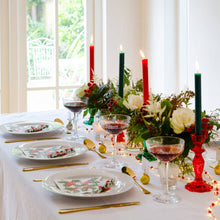 Load image into Gallery viewer, Red Glass Candle Holder
