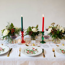 Load image into Gallery viewer, Red Glass Candle Holder
