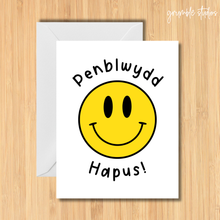 Load image into Gallery viewer, Penblwydd Hapus Welsh Card
