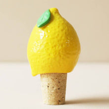 Load image into Gallery viewer, Lemon Cork Bottle Stopper
