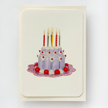 Load image into Gallery viewer, Lavender Cream Blancmange Greeting Card
