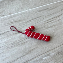 Load image into Gallery viewer, Candy Cane Felt Decoration
