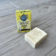 Load image into Gallery viewer, Green Tea and Lemon Vegan Soap

