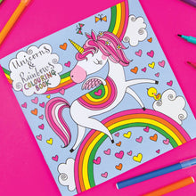 Load image into Gallery viewer, Unicorns &amp; Rainbows Colouring Book
